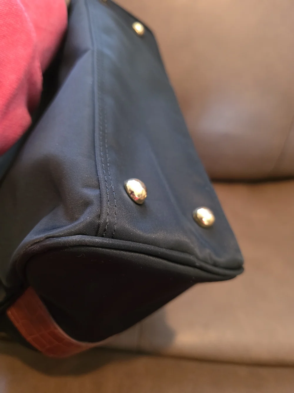 Valentino Garavani Sport Black and Brown Nylon Top-Handle - Picture 12 of 12